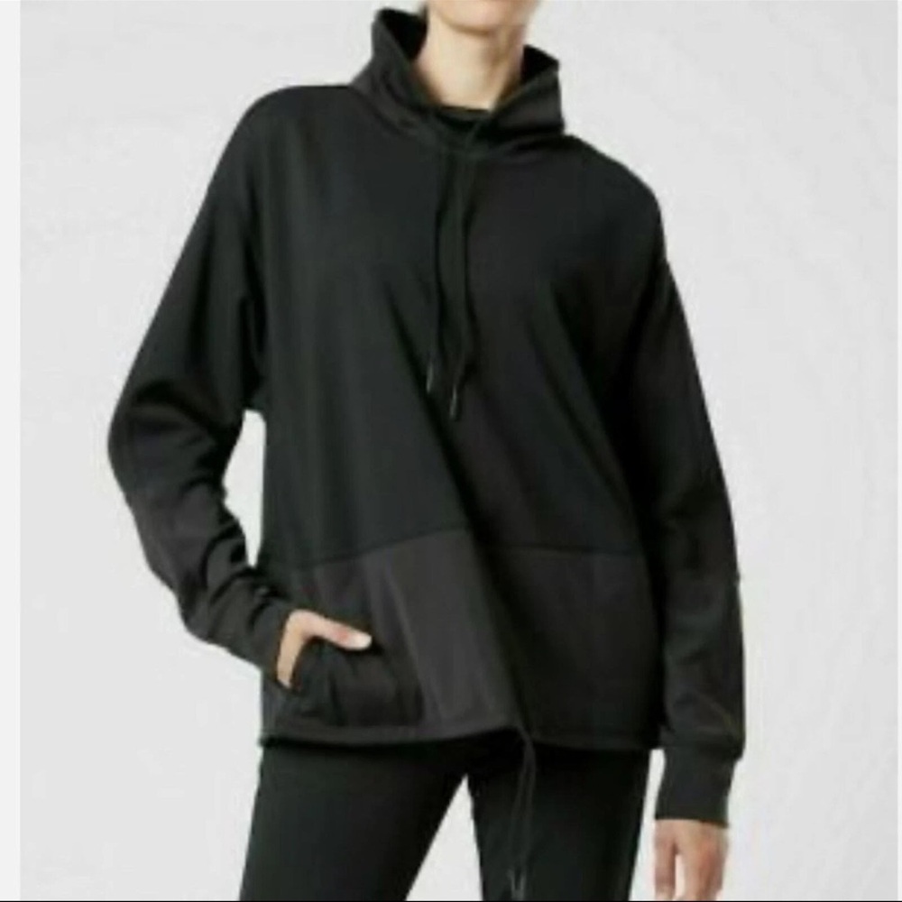 Athleta Black Relaxed Pullover Hoodie